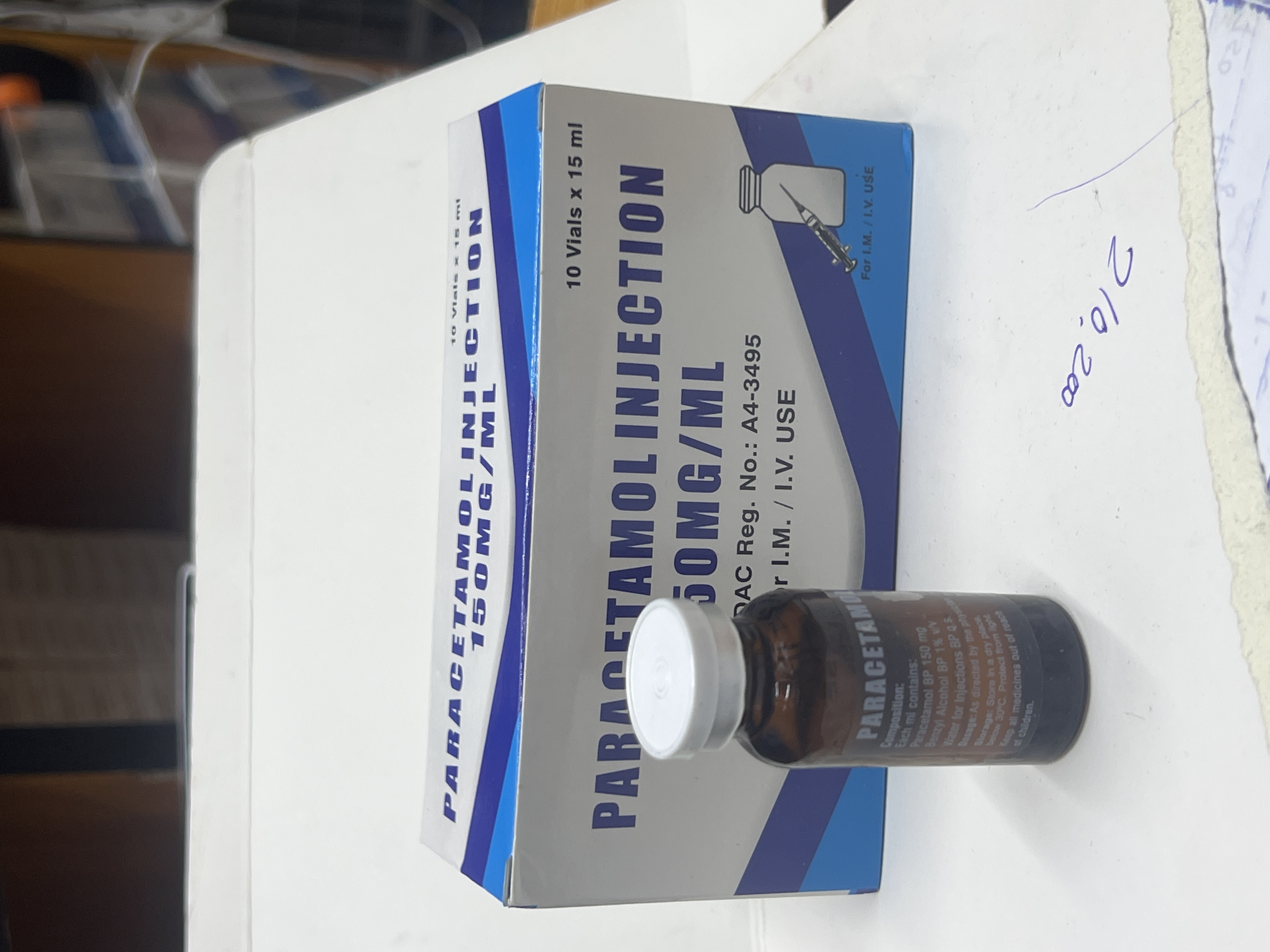 Paracetamol injection 150mg/ml
